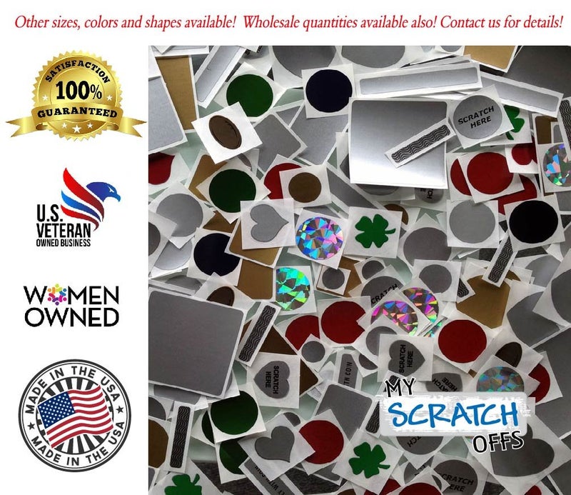 My Scratch Offs 1 Inch Gold Square Scratch Off Sticker Labels - 250 Pack - Image 5